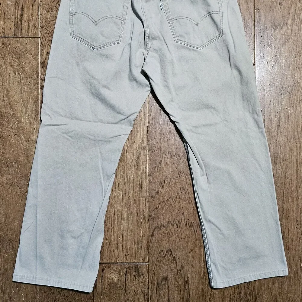 Levi's Men's 559 Relaxed Straight Size 33x32 (33x27) Beige Pants 100% Cotton - Picture 8 of 11